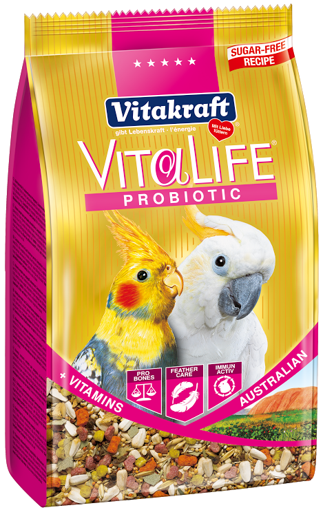 Vitakraft VitaLife Probiotic Australian Cockatiel Bird Food 650g Hot on Sale