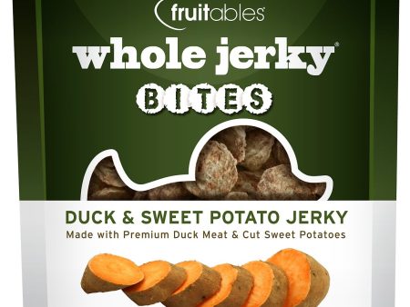 Fruitables Whole Jerky Bites Duck & Sweet Potato Jerky Dog Treats 5oz Online now