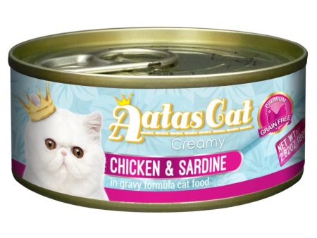 Aatas Cat Creamy Chicken & Sardine In Gravy Canned Cat Food 80g on Sale