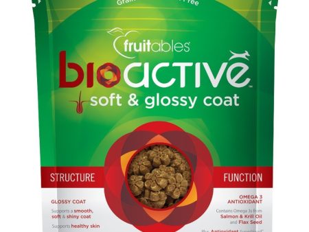 Fruitables BioActive Soft & Glossy Coat Soft Chew Dog Treats 6oz Supply