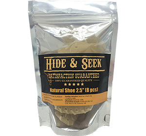 Hide & Seek Natural Shoe Rawhide Dog Chews 8ct Discount