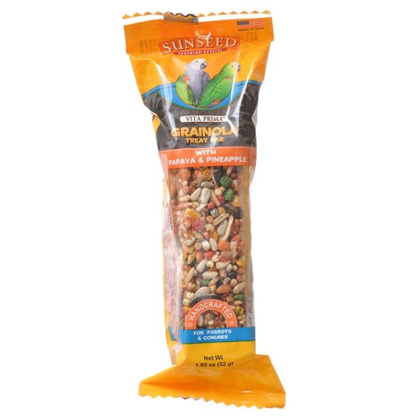 Sunseed Vita Prima Grainola Treat Bar With Papaya & Pineapple For Birds 1.8oz Sale