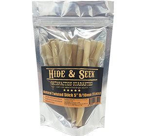 Hide & Seek Natural Twisted Stick Rawhide Dog Chews 15ct Online now