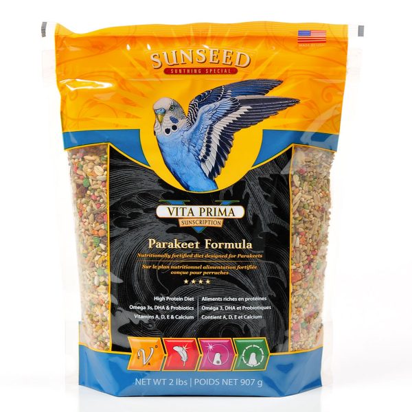 Sunseed Vita Prima Parakeet Formula Bird Food 2lb Supply