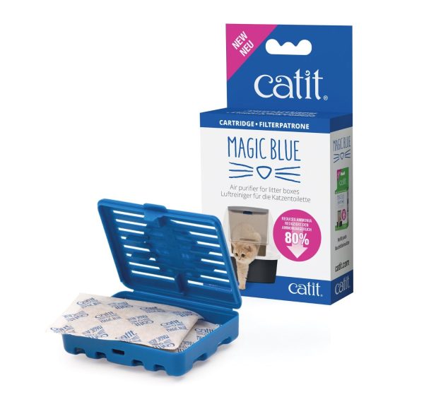 Catit Magic Blue Cartridge Litter Box Air Purifier Supply