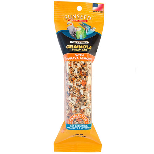 Sunseed Vita Prima Grainola Treat Bar With Papaya & Almond For Birds 2.5oz Sale