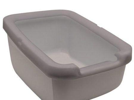 Catit Cat Litter Pan With Litter Shield Rim In Grey Fashion