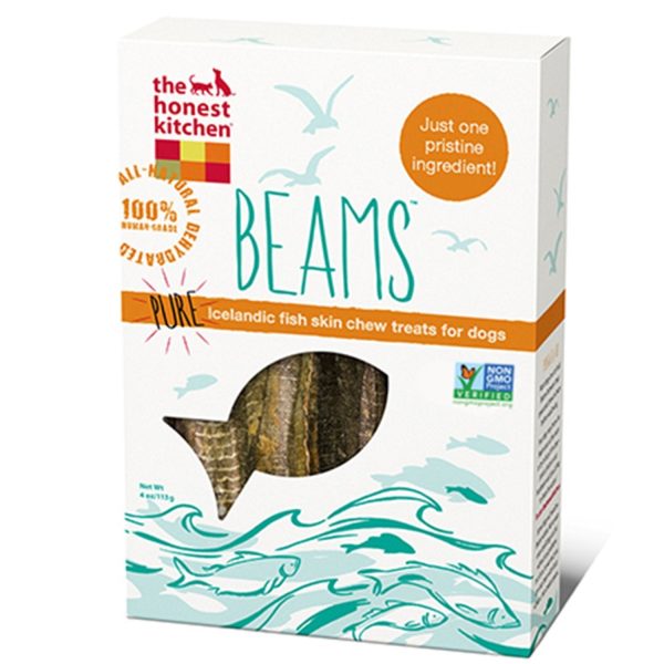 The Honest Kitchen Beams Pure Icelandic Catfish Skins Dog Treats 4oz Cheap