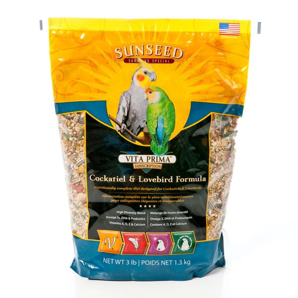 Sunseed Vita Prima Cockatiel & Lovebird Formula Bird Food 3lb Online Sale