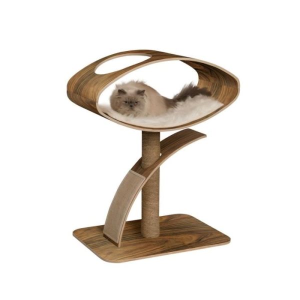 Vesper V-High Lounge In Walnut Cat Post For Cheap