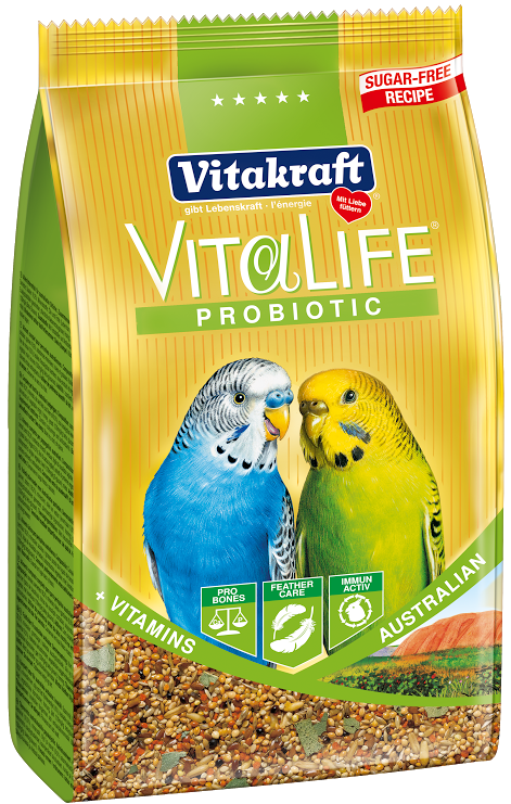 Vitakraft VitaLife Probiotic Australian Budgie Bird Food 800g Fashion