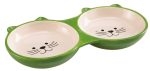 Ferplast Izar Double Ceramic Cat Bowl Online now