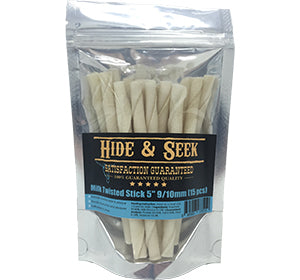 Hide & Seek Milk Twisted Stick Rawhide Dog Chews 15ct Online Sale