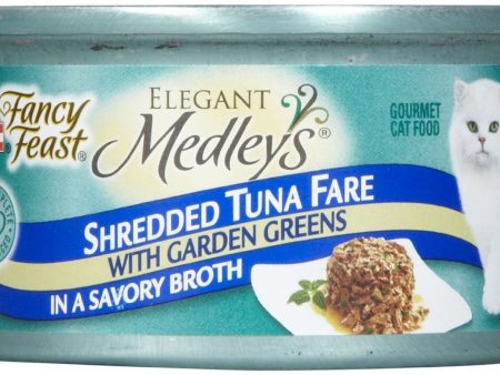 Fancy Feast Elegant Medleys Shredded Tuna Fare With Garden Greens Canned Cat Food 85g Online