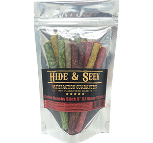 Hide & Seek Colour Munchy Stick Rawhide Dog Chews 15ct Sale