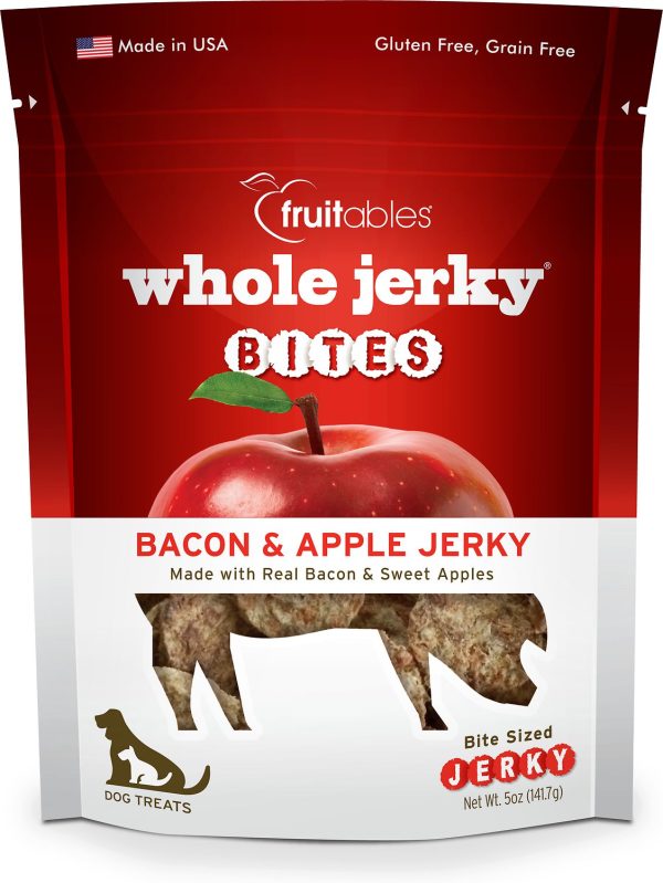 Fruitables Whole Jerky Bites Bacon & Apple Jerky Dog Treats 5oz Online now