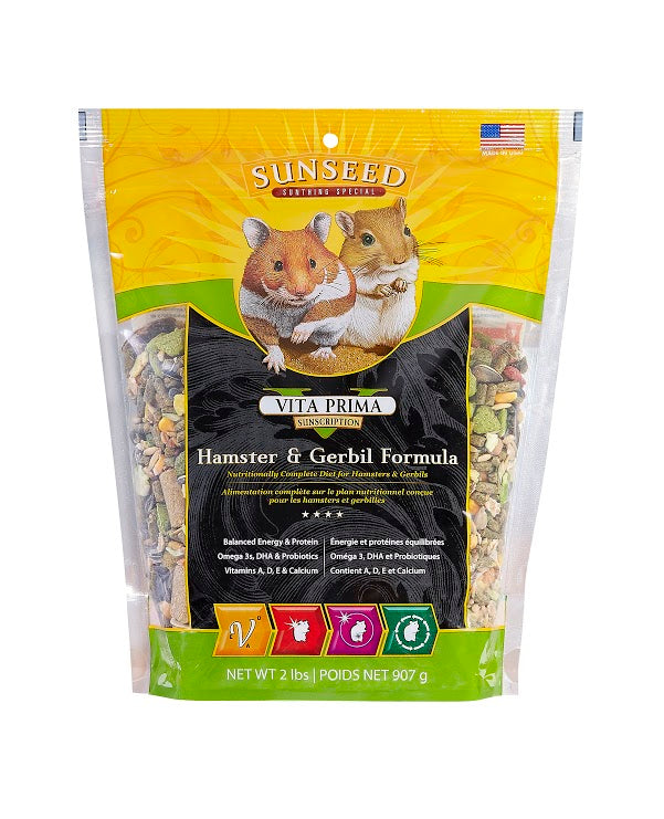 Sunseed Vita Prima Hamster & Gerbil Formula Hamster Food 2lb Discount