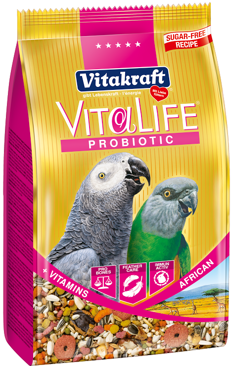 Vitakraft VitaLife Probiotic African Parrot Bird Food 650g Online now